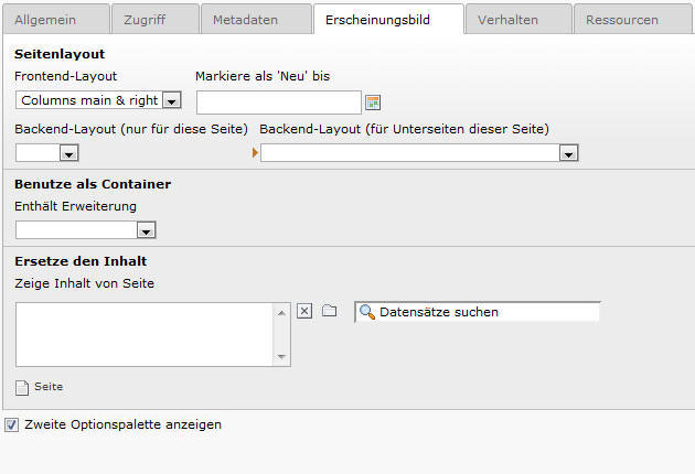 Register Erscheinungsbild