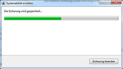 Sicherung wird erstellt