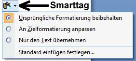 Smarttag beim Verschieben oder Kopieren