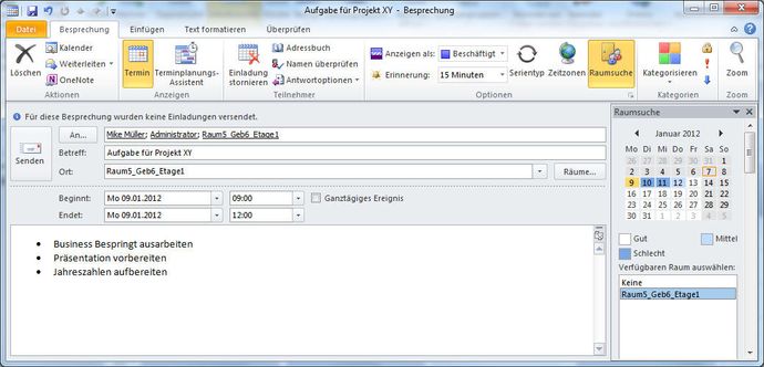 Terminplaner: In Outlook Termin planen und bearbeiten