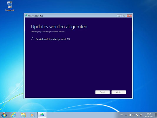 Updates werden abgerufen