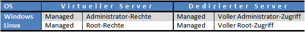 V-Server und dedizierter Server