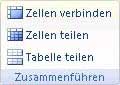 Zellen teilen, verbinden Zellen teilen, verbinden
