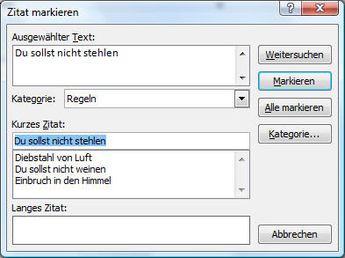Zitat einfügen