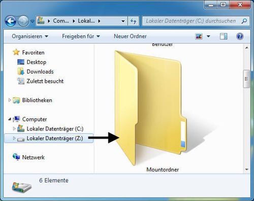 Ordner als Laufwerk