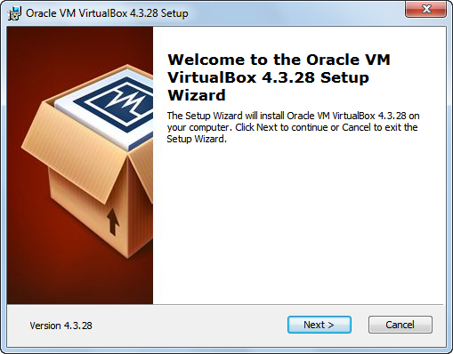 Begrüßungsfenster von VirtualBox