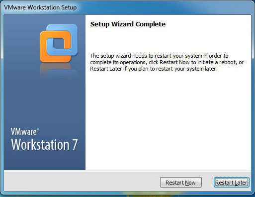 Neustart nach VMware Installation