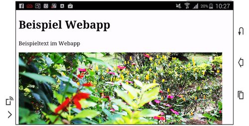 Webapp auf Smartphone